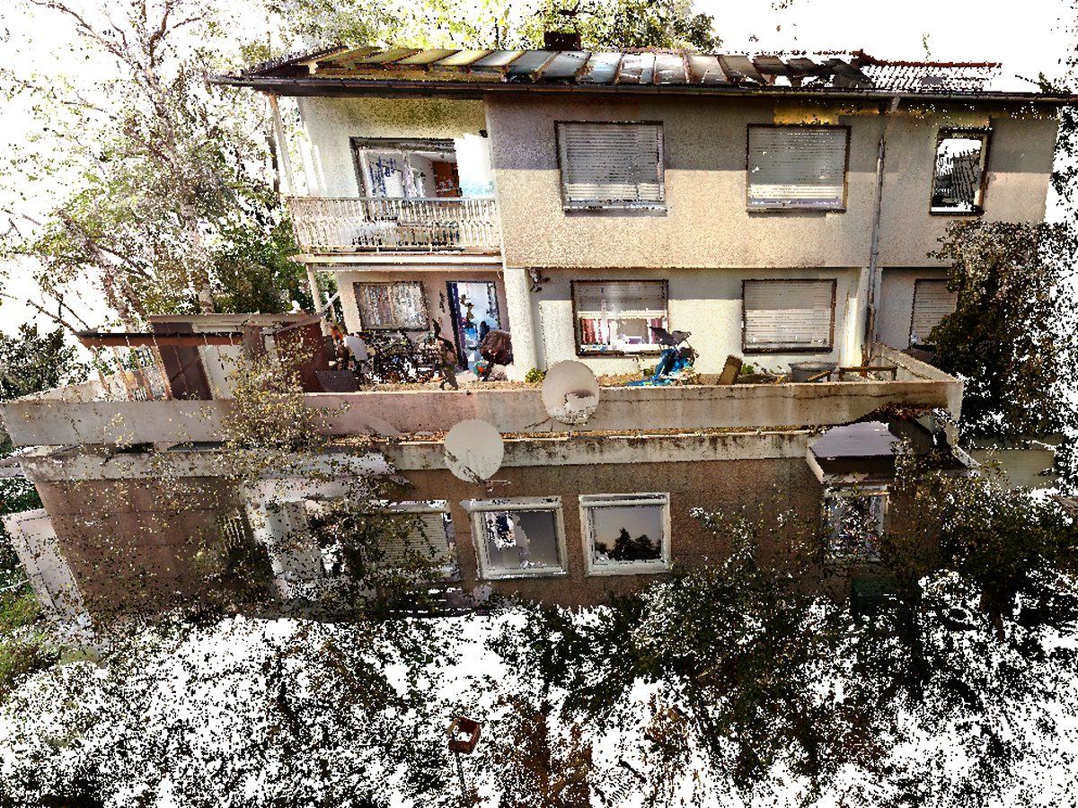 Punktwolke 3D colorisé d'une villa