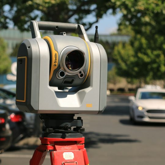 macro shot of gray and yellow surveyor