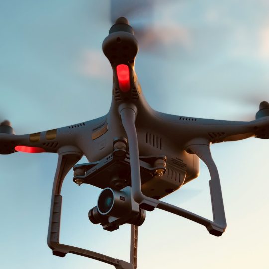 time lapse photography of flying drone