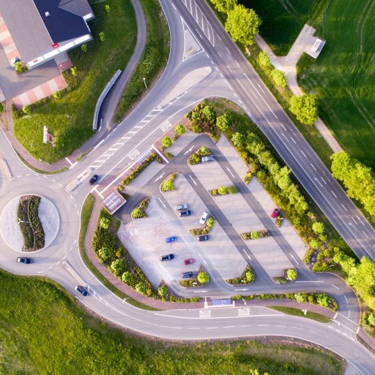 aerial photography of cars on road at daytime